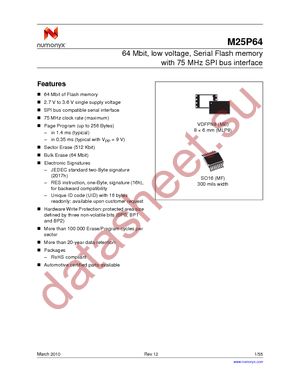 M25P64-VME6TG datasheet  